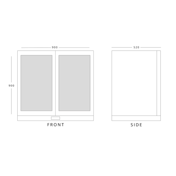 KoldBox KBC2SL Double Sliding Door Under Counter Bottle Cabinet - Image 2