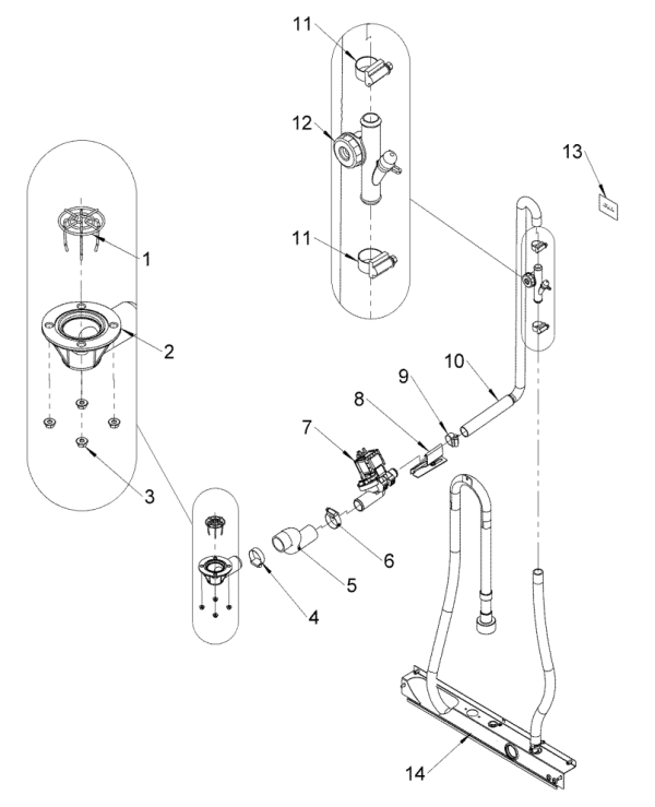 500mm Drain pump assembly Ver.3