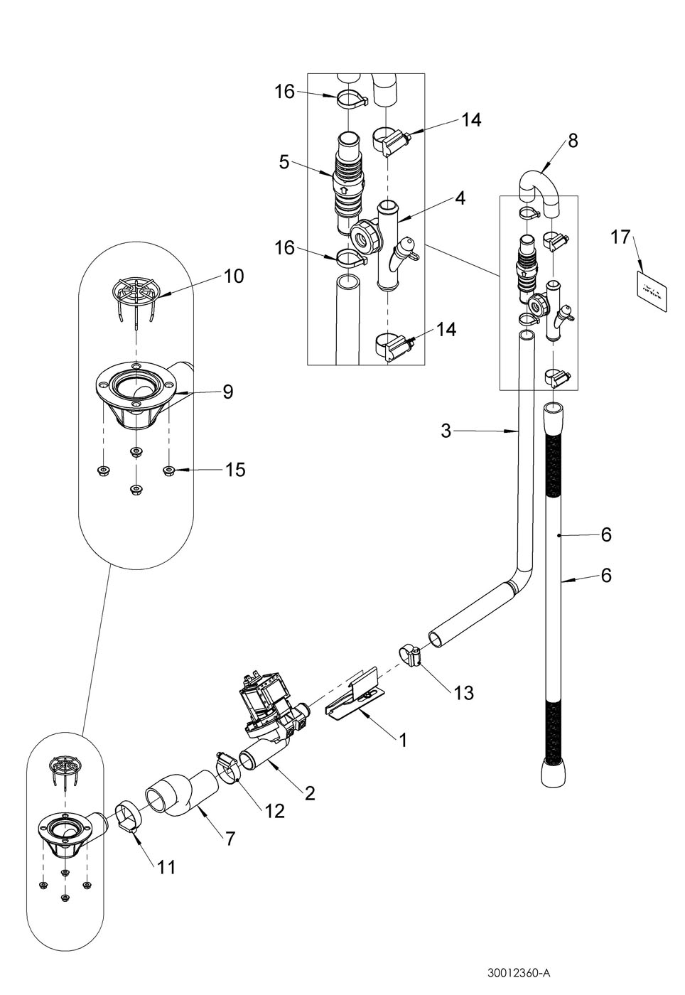 500mm Drain pump assembly Ver.2