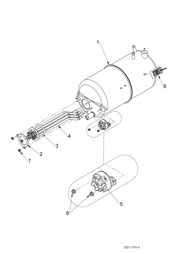 Rinse tank assembly WS 6kW (30011799)