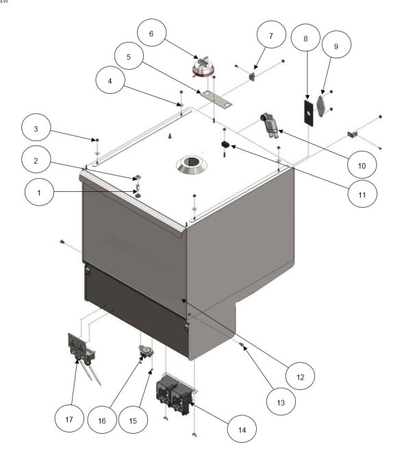Single Skin Wash Cabinet Assembly - External