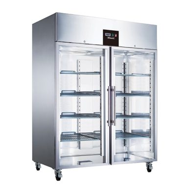 Blizzard BR2SSCR Double Glass Door Ventilated Gastronorm Refrigerator