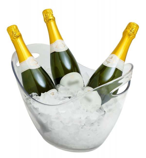 8 Litre Plastic Wine/Champagne Cooler (Clear) - Image 4