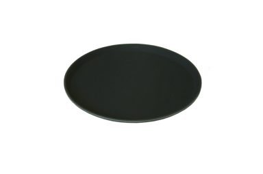 11″ Round Black Non Slip Tray