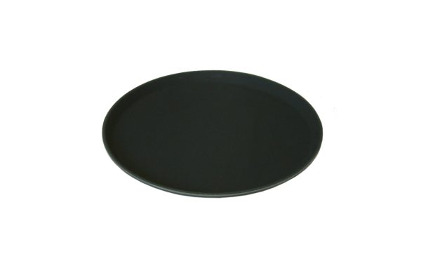 11″ Round Black Non Slip Tray