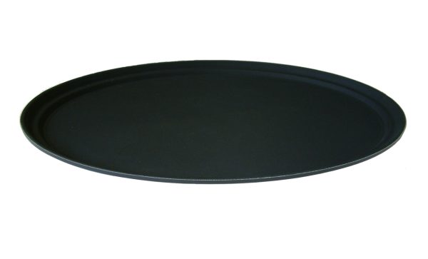 27″ x 22″ Oval Black Non Slip Tray