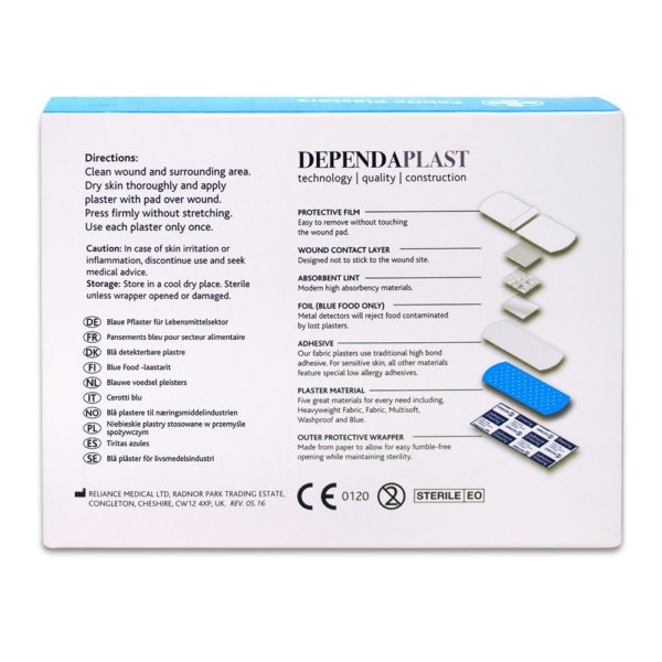 Blue Detectable Plasters 75mm x 25mm Pk 100 - Image 2