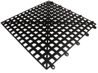 Interlocking Bar Shelf Tile 13″ x 13″ (Black)