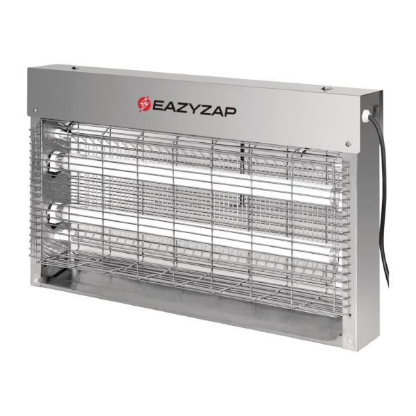 Eazyzap Brushed Stainless Steel LED Fly Killer 20W
