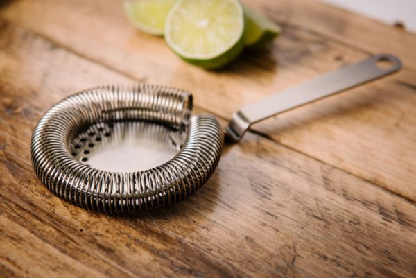 Antique Brass Round Cocktail Strainer - Image 3