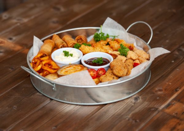 12″ Round Serving Platter Galvanised Tin - Image 4