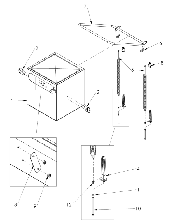 Hood Mechanism assembly P500A