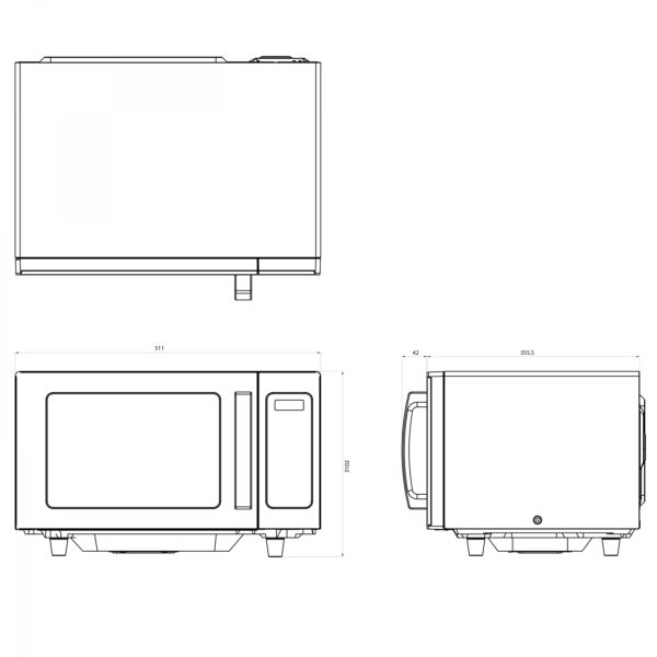 Blizzard BCM1000 Light Duty Commercial Microwave - Image 2