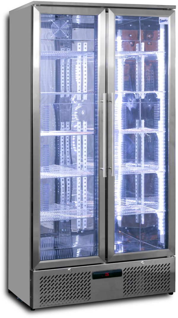 Prodis NT20ST-HC S/Steel Double Door Upright Bottle Cabinet