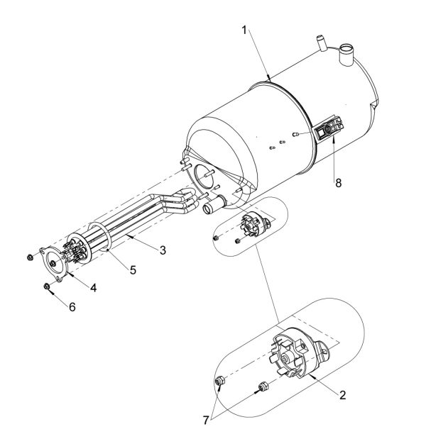 6kW - Boiler assembly P500A