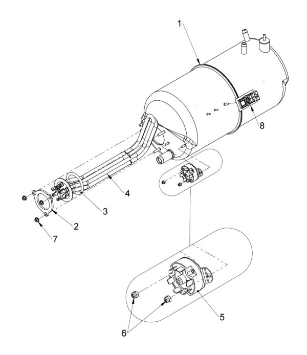 8.64kW - WS Boiler assembly P/T