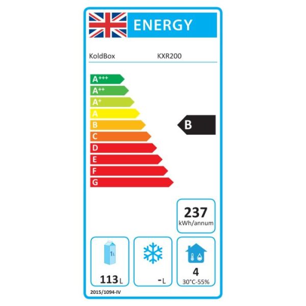 Koldbox KXR200 Stainless Steel Under-Counter Refrigerator - Image 5