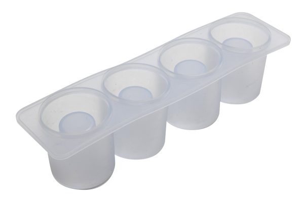 4 Cavity Clear Silicone Shot Glass Mould - Image 4