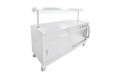 Parry MSF12G Hot Mobile Servery Flat Top – With Gantry