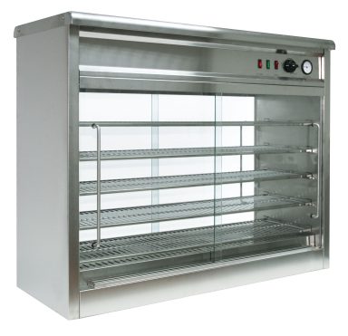 Parry PC140G Pie Master Extra Large Electric Pie Cabinet With Glass Back