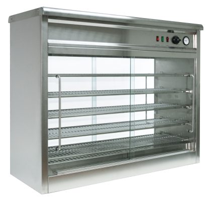 Parry PC140G Pie Master Extra Large Electric Pie Cabinet With Glass Back