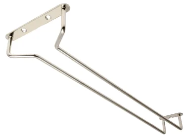 Glass Hanger 16 Inch CHROME c/w 3 screws