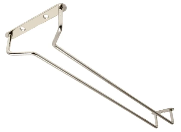 Glass Hanger 16 Inch CHROME c/w 3 screws