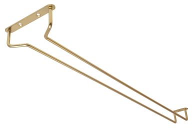 Glass Hanger 24 Inch BRASS c/w 3 screws