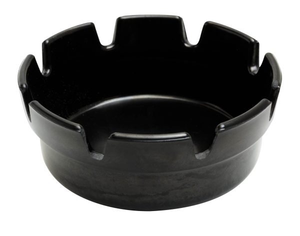 4 Inch Black Bakelite Crown Style Ashtray PK10