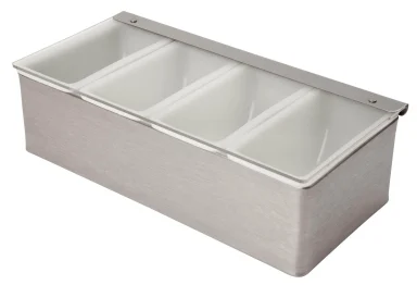 4 Part Stainless Steel Condiment Holder
