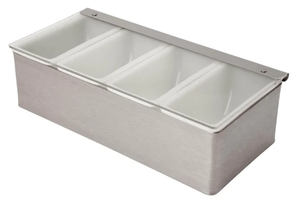 4 Part Stainless Steel Condiment Holder