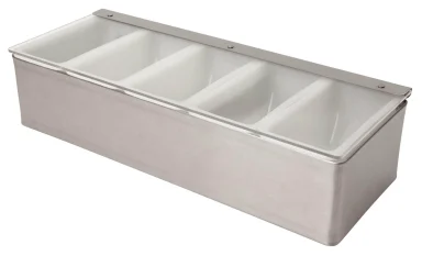 5 Part Stainless Steel Condiment Holder