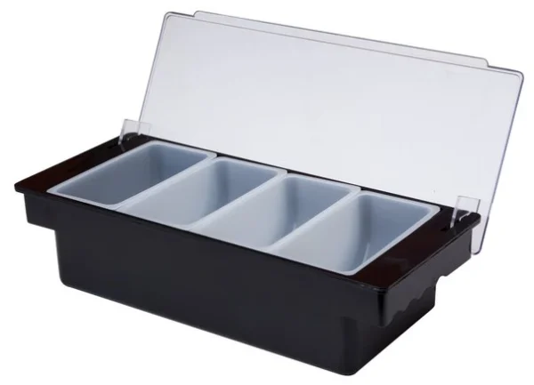 4 Part BLACK Plastic Condiment Holder - Image 2
