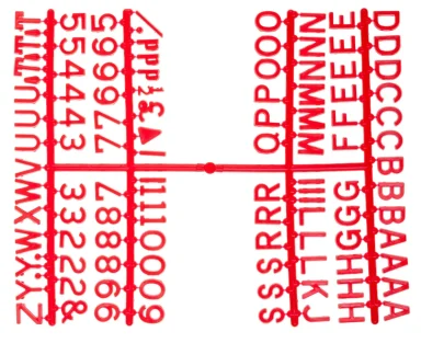 1/2 Inch Letter Set – (660 characters) Red