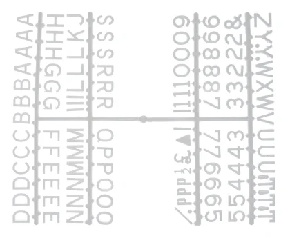 1/2 Inch Letter Set - (660 characters) White