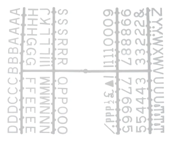 1/2 Inch Letter Set - (660 characters) White