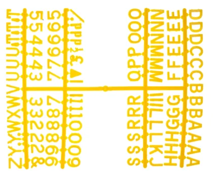 1/2 Inch Letter Set - (660 characters) Yellow