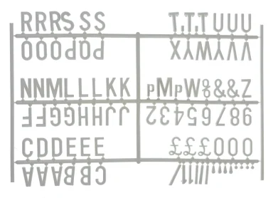 3/4 Inch Letter Set – (540 characters) White
