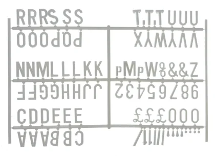 3/4 Inch Letter Set - (540 characters) White