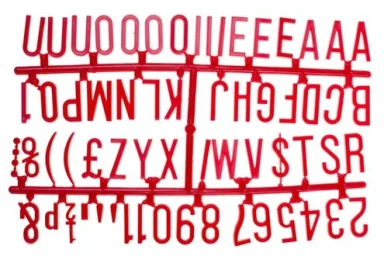 1 1/4 Inch Letter Set – (390 characters) Red