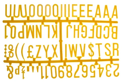 1 1/4 Inch Letter Set - (390 characters) Yellow