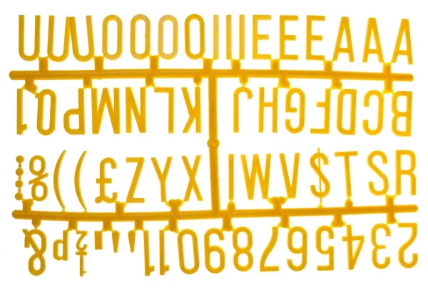 1 1/4 Inch Letter Set - (390 characters) Yellow