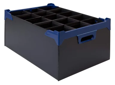 Glassware Box 500x345x200mm – Pk5 – c/w handles and inserts