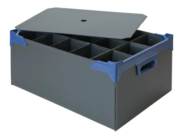Glassware Box 500x345x200mm - Pk5 - c/w handles and inserts - Image 2
