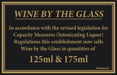 125ml & 175ml Law Sign