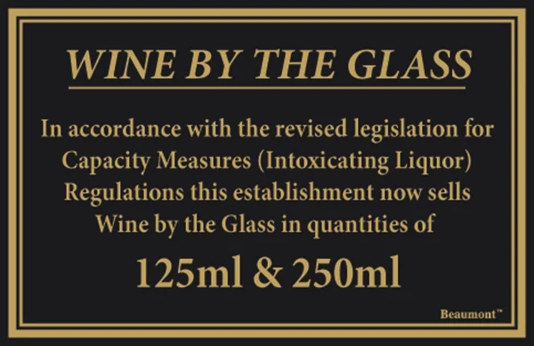 125ml & 250ml Law Sign