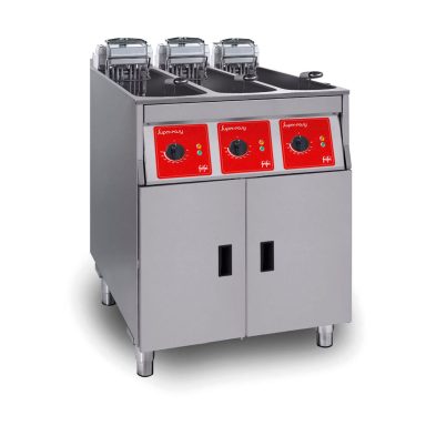 FriFri Super Easy 633 Electric Free-standing Triple Tank Fryer without Filtration – 3 Baskets – W 600 mm – 3 x 7.5 kW – Single Phase