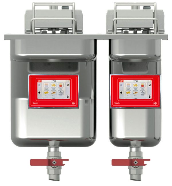 FriFri Touch 522 Electric Drop-in Twin Tank Fryer - 2 Baskets - W 500 mm - 11.4 + 7.5 kW