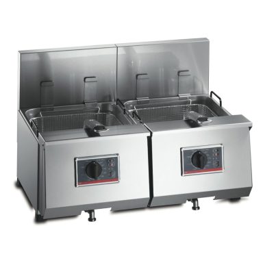 FriFri Profi+ 8 + 8 Electric Counter-top Twin Tank Fryer – 4 Baskets – W 720 mm – 2 x 6.9 kW