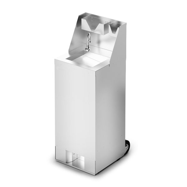 IMC IMClean Mobile Hand Wash Station with Splashback, Soap & Paper Towel Holder - W 450mm - 3.0kW - Image 3